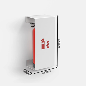 Modern Wall Mounted Red Metal Fire Extinguisher Cabinet Durable Protective Box Office Hotel Bedroom Safety Equipment <b>U</b>-Shape - Product Image 2