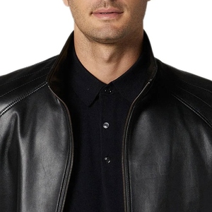 <b>Mens</b> Fashion <b>Leather</b> <b>Jacket</b> Custom Embossed <b>Leather</b> <b>Jacket</b> Oversized Vintage Varsity Style <b>Genuine</b> <b>Leather</b> <b>Jacket</b> - Product Image 3
