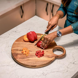 Extra Large Antique Wooden Rectangle Cutting Board Farmhouse Edge Design Eco-Friendly Dishwasher Safe 1.5cm Thick Solid <b>Wood</b> - Product Image 1
