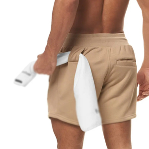 กางเกงขาสั้นออกกำลังกายชายหาดวิ่งยิมสำหรับผู้ชาย แบรนด์สั่งทำพิเศษ แห้งเร็ว กันลม เป็นมิตรกับสิ่งแวดล้อม ระบายอากาศได้ดี ผ้าฝ้าย 100% - Product Image 6