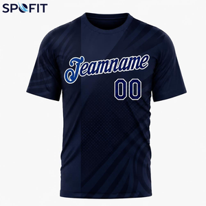 Maillot de football personnalisé pour homme SPOFIT, impression sublimée, col rond, manches courtes, polyester respirant, nom de l'équipe, design 00 - Product Image 6