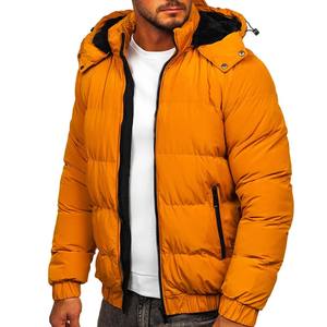 2026 Custom New Design Quilted Men Puffer <b>Jacket</b> Windproof Breathable Winter <b>Thick</b> Stand Collar Logo Front Unisex - Product Image 2