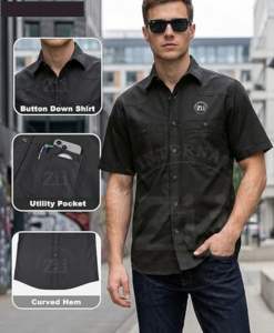 Camisa de Soldadura de Algodón Transpirable de Alta Visibilidad al por Mayor, Manga Larga, Retardante al Fuego, Protección contra Vapores, Nivel FR, para Hombre - Product Image 6