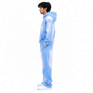 Conjunto de Sudadera con Capucha Tie-Dye para Hombre, Sudaderas Extra Grandes de Algodón French Terry, Chándal Informal con Bolsillos, Proveedor OEM - Product Image 2