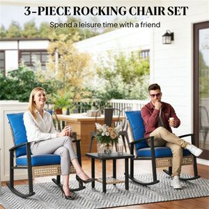 Set di Mobili da Bar in 3 Pezzi Blu per Cortile e Giardino - Product Image 2