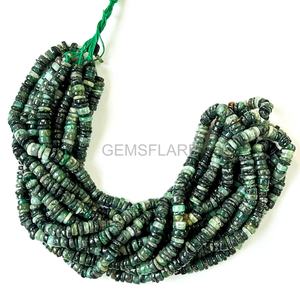 Natural Green Emerald Heishi <b>Beads</b> 5-6MM Emerald Wheel Tyre Shape <b>Beads</b> Heishi Shape Emerald Gemstone Emerald <b>Beads</b> For Jewelry - Product Image 3