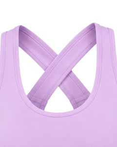 Custom Lavender Women <b>Cross</b> Back Yoga Tank <b>Top</b> Breathable Sleeveless Gym Fitness Workout Activewear Sports Running Vest Shirt - Product Image 5