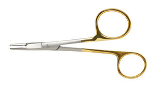 Portaagujas veterinario para mano izquierda de alta calidad, 12.5 cm/4.9 pulgadas, nuevo, de acero inoxidable TC Gold, manual, HEX-NH-124 - Product Image 6