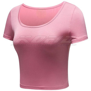Camisetas Cortas Modernas para Mujer, Ligeras, de Algodón, Ajustadas, de Manga Corta, para Verano, Casuales, para el Gimnasio, para Uso Diario - Product Image 4