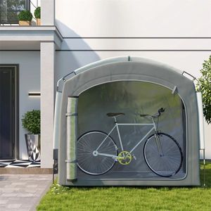 Tenda Grigio Scuro per Deposito Biciclette da 3-4 Posti, per Copertura Auto - Product Image 6