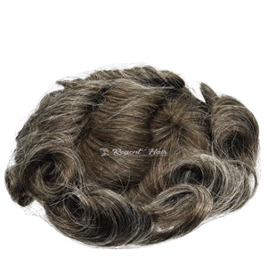 Peluca de cabello humano para hombre, tupé liso de Color Natural, personalizado, de Color negro, para exportación de Brasil - Product Image 5