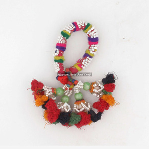Vintage Banjara Indian Armlet With Tassels Ethnic Tribal Belly Dance Costume <b>Bracelet</b> Vintage Retro Art Bohemian <b>Beaded</b> <b>Bracelet</b> - Product Image 4