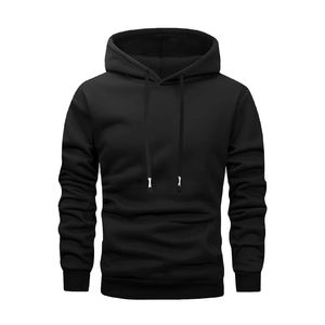 Sweat à capuche personnalisé pour homme, color block, décontracté, en polaire, avec poche kangourou, pour le printemps, en molleton épais - Product Image 1