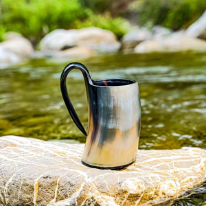 Chope à bière en corne de buffle polie, style animalier, écologique, taille et logo personnalisables - Product Image 6