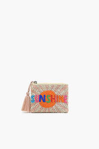 Hot Sale White <b>Beaded</b> Mini Coin Purse for Letter Embroidery Eco-Friendly Luxury Change Purse Wallet Zippers Pouch Women - Product Image 1