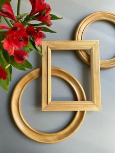 Handcrafted Mango Wood Rectangular Photo <b>Frame</b> 30x25cm Antique Natural Wall <b>Mount</b> | Moradabad Artisan Aqudus Saleem - Product Image 1