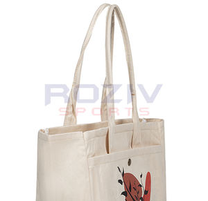 Sac fourre-tout en toile personnalisé avec logo imprimé, réutilisable, à ouverture facile, pour le shopping – Offre Spéciale - Product Image 5