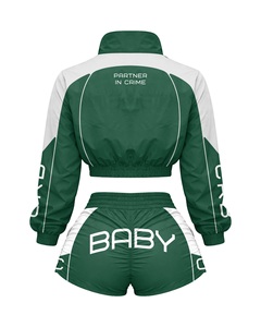 Ensemble sweat à capuche et short 2 pièces pour filles |   Survêtement de sport pour bébé |   Impression graphique personnalisée, usine OEM - Product Image 4