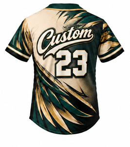 Maillot de baseball respirant à sublimation, uniforme d'équipe boutonné, pour hommes et femmes, vêtement de sport léger, impression intégrale, vente en gros, haut de match - Product Image 3