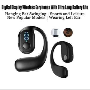 Écouteur sans fil OWS à crochet ouvert, nouveau modèle 2025, avec affichage numérique, étanche IPX5, chargement Type-C, pour oreille gauche, idéal comme cadeau économique - Product Image 6