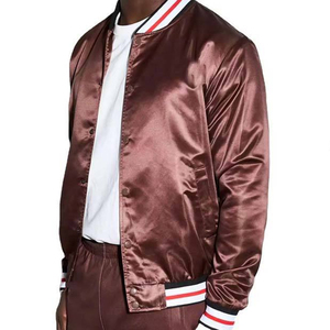 Chaqueta de Satén Ligera a Precio Económico al por Mayor, Chaqueta Varsity de Satén Personalizada para Hombre - Product Image 3