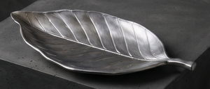 Plateau de service en aluminium moulé en forme de feuille, argenté, avec motif veiné, pour présentation alimentaire, idéal pour hôtels et restaurants, directement de l'usine - Product Image 5