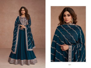 Exclusive Premium Silk Shalwar Kameez with Stylish 60-Length Embroidered Dupatta Ready-to-Wear Indian & Pakistani Clothing - Product Image 4