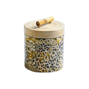 Tarro de bambú lacado con cáscara de huevo hecho a mano con tapa, caja redonda de mosaico de conchas para almacenamiento de dulces, para decoración del hogar, venta al por mayor. - Product Image 3