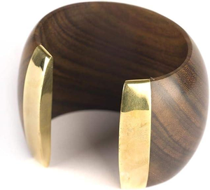 Brazaletes de Madera Hechos a Mano con Diseño de Autor, Acabado Liso, Impermeables, Colores Personalizables, Estilo Étnico, por AFZA ENTERPRISES - Product Image 4