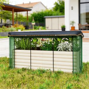 Fioriera Rialzata Beige per Giardino e Vaso, con Rete da Giardino Resistente - Product Image 4