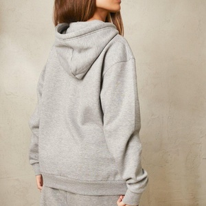 Oversized <b>Hoodie</b> High Quality <b>Plain</b> <b>Grey</b> Pullover Heavyweight Fleece Blank Loose Fit Women Men Wholesale Custom Logo Oversized H - Product Image 2