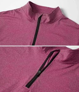 Men Sports Long <b>Sleeve</b> <b>Shirts</b> <b>Half</b> Zip up Sweatshirt Fitness Jogging Tops Breathable Training Compression Running <b>T</b> <b>Shirts</b> - Product Image 3