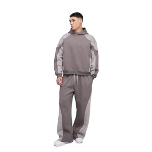 Ensembles de survêtements d'hiver pour hommes en gros OEM, tendance, à motif uni, avec capuche, 100 % coton, respirants, réversibles, écologiques - Product Image 1