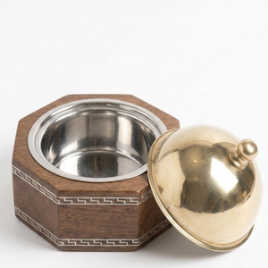 Olla Moderna Árabe de Acero Inoxidable con Tapa de Acero Pulido, Incrustaciones Geométricas, Cazuela Premium con Interior Antiadherente, para Ramadán - Product Image 3