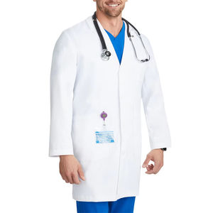 Batas de Laboratorio Blancas de Alta Calidad, Manga Larga, Uniformes Médicos OEM para Doctores, Uniformes de Enfermería para Personal de Hospital - Product Image 1