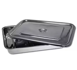 Plateau plat en acier inoxydable pour instruments médicaux, plateaux médicaux manuels de classe I, à vendre à bas prix - Product Image 1