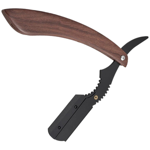 Shaving Straight <b>razor</b> Wooden Handle Barber Straight <b>razor</b> Stainless Steel Single Edge Blade Folding Shaving <b>Razor</b> for <b>Men</b> - Product Image 6
