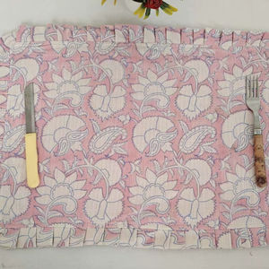 Manteles Individuales Rectangulares Modernos de Color Rosa Claro, 100% Algodón, Reversibles, Reutilizables, con Estampado Floral, Desechables, para Decoración de Banquetes de Boda - Product Image 1