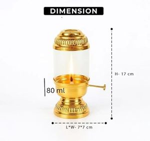 Brass akhand diya <b>Lamp</b> Aromatic Oil Burner Aromatherapy Diffuser All Season Use - Product Image 4