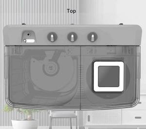 เครื่องซักผ้าแบบถังคู่กึ่งอัตโนมัติ 8.5 กก. พร้อมเครื่องปั่นแห้ง 5.1 กก. ตัวเครื่องทำจากพลาสติก สำหรับใช้ในครัวเรือนและขายส่ง - Product Image 2