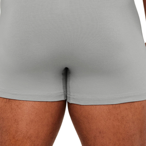 Calzoncillos bóxer para hombre, color gris claro, suaves, elásticos, transpirables, compresivos, que absorben la humedad, pantalones cortos deportivos para gimnasio - Product Image 5