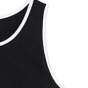 Débardeur Homme Personnalisé avec Logo, Bordure Contrastante, Tissu Suédé, Gilet Décontracté pour la Gym - Product Image 4