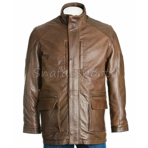 <b>Long</b> Shearling <b>Leather</b> <b>Jacket</b> For Men with Solid Design Handmade Winter <b>Jacket</b> Outdoor Winter Warm Thick Sheepskin <b>Jackets</b> - Product Image 6
