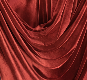 High Quality <b>Red</b> Velvet Fabric 100% Polyester Medium Weight 130 GSM Plain Dyed Woven Wrinkle Resistant Luxury Wedding Suits - Product Image 5