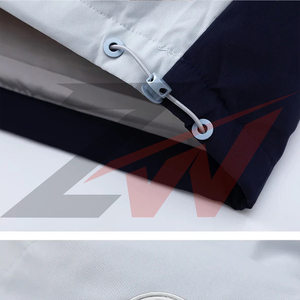 <b>Mens</b> Puffer <b>Jacket</b> Zipper Up Gray <b>White</b> Color Hooded Winter Fashion Warm <b>Jacket</b> with 100% Polyester Collar <b>White</b> Duck Down - Product Image 5