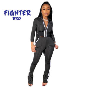 Survêtement en coton pour femmes, taille personnalisée, design confortable, streetwear, logo personnalisé, fabrication OEM, marque privée, prêt à l'emploi - Product Image 4