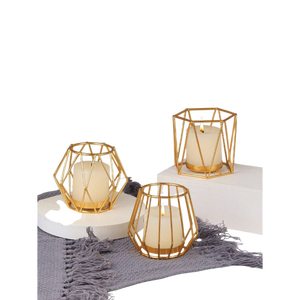 Ensemble de porte-bougies chauffe-plat en verre transparent à motif côtelé avec base en laiton, résistant à la chaleur, pour décoration intérieure, porte-bougies votives en métal et verre - Product Image 6