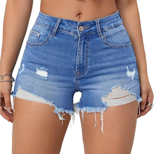 Factory Cheap Price 2025 Best Manufacturer Women <b>Denim</b> Shorts High Quality Fashion Ladies Jean Shorts With <b>Denim</b> <b>Material</b> - Product Image 6