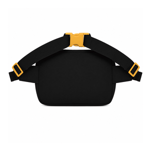 Bolso de cintura personalizado NCBW Sorority negro y dorado, estilo casual, con logo bordado y bolsillo con cremallera para ropa griega femenina - Product Image 3