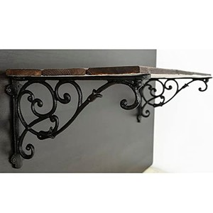 Soportes de Hierro Fundido para Estantes Ornamentales al por Mayor |   Diseño Decorativo de Grabado en Relieve de la India - Product Image 3